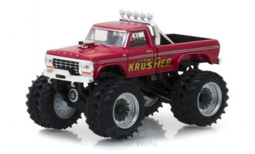 Ford F-250 1/64 Greenlight Monster Truck red Krimson Krusher 1973 diecast model cars