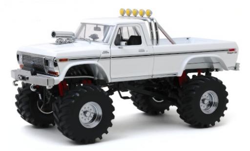 Ford F-250 1/18 Greenlight Monster Truck white 1979 avec 48 Zoll-Bereifung diecast model cars