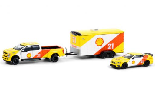 Diecast model cars Ford F-350 1/64 Greenlight Lariat No.21 Performance S 2019 y compris les 2021 Mustang Mach 1 et fermé Remorque porte-voiture Ford F-350 1/64 Greenlight Lariat No.21 Performance S 2019 y compris les 2021 Mustang Mach 1 et fermé Remorque porte-voiture diecast model cars