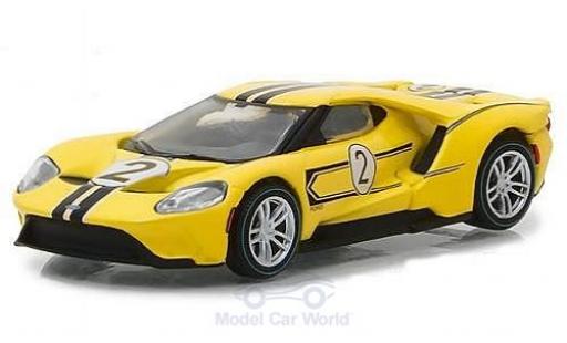 Ford GT 1/64 Greenlight yellow 2017 1967 #2 40 Mk IV Tribute diecast model cars
