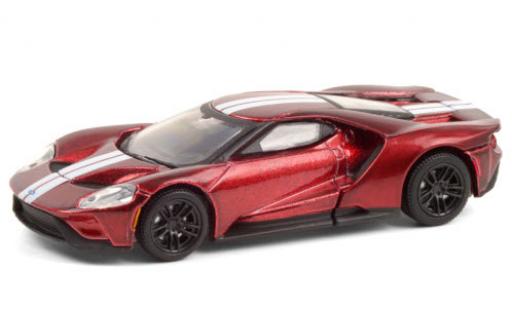 Ford GT 1/64 Greenlight metallic red/white 2017 diecast model cars