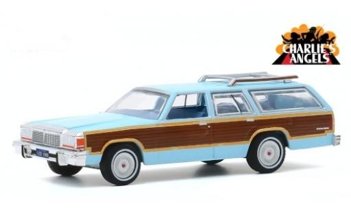 Diecast model cars Ford LTD 1/64 Greenlight Country Squire blue/Holzoptik Charlies Angels 1979 Ford LTD 1/64 Greenlight Country Squire blue/Holzoptik Charlies Angels 1979 diecast model cars