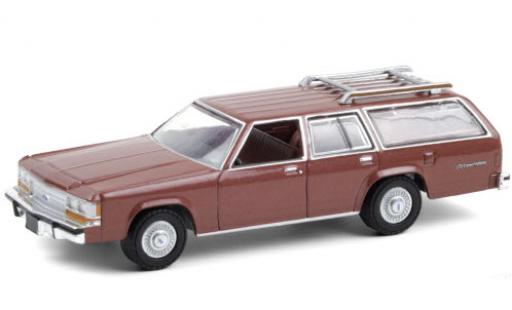 Diecast model cars Ford LTD 1/64 Greenlight Crown Victoria Wagon metallic red 1989 Ford LTD 1/64 Greenlight Crown Victoria Wagon metallic red 1989 diecast model cars