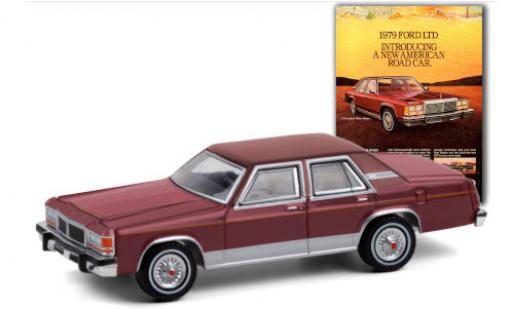 Diecast model cars Ford LTD 1/64 Greenlight Landau 4-Door Sedan red/matt-red 1979 Ford LTD 1/64 Greenlight Landau 4-Door Sedan red/matt-red 1979 diecast model cars