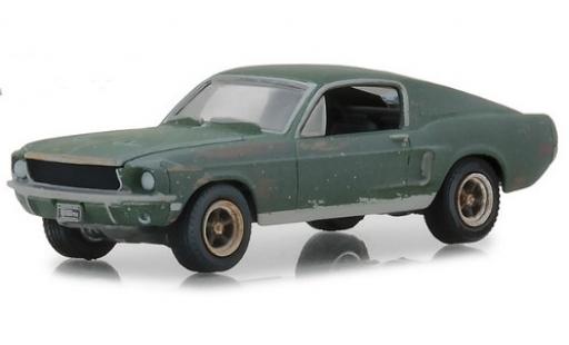 Diecast model cars Ford Mustang 1/64 Greenlight GT Fastback unrestored green Film Bullitt 1968 Steve McQueen Ford Mustang 1/64 Greenlight GT Fastback unrestored green Film Bullitt 1968 Steve McQueen diecast model cars