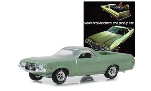 Diecast model cars Ford Ranchero 1/64 Greenlight metallic green 1972 Ford Ranchero 1/64 Greenlight metallic green 1972 diecast model cars