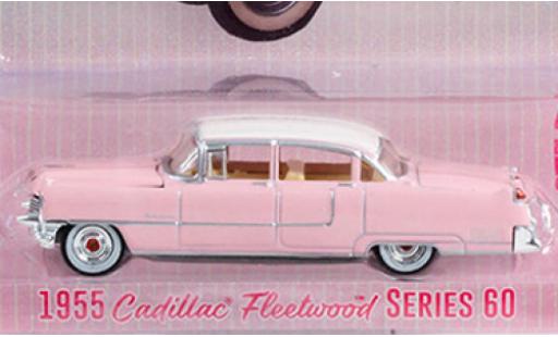 Diecast model cars Cadillac Fleetwood 1/64 Greenlight Series 60 pink 1955 Cadillac Fleetwood 1/64 Greenlight Series 60 pink 1955 diecast model cars