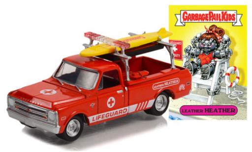 Chevrolet C-10 1/64 Greenlight red Garbage Pail Kids - Leather Heather 1968 diecast model cars