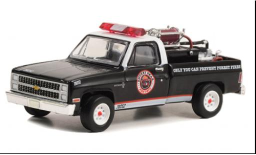 Diecast model cars Chevrolet C-20 1/64 Greenlight Fire Truck black/white Smokey Bear 1982 Chevrolet C-20 1/64 Greenlight Fire Truck black/white Smokey Bear 1982 diecast model cars