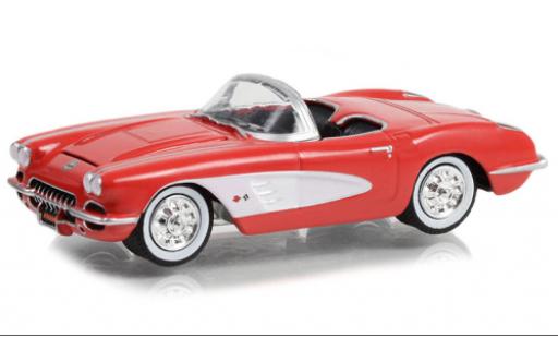 Chevrolet Corvette 1/64 Greenlight (C1) Convertible red/white 1958 diecast model cars