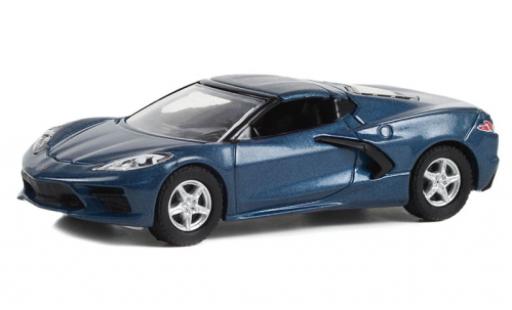 Chevrolet Corvette 1/64 Greenlight (C8) Stingray 1LT metallise blue 2020 diecast model cars