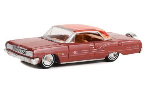 Chevrolet Impala 1/64 Greenlight red/Dekor 1964 diecast model cars
