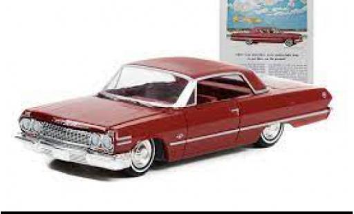 Chevrolet Impala 1/64 Greenlight Sport Coupe red foncé 1963 diecast model cars