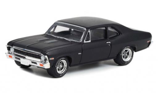 Chevrolet Nova 1/64 Greenlight matt-black 1969 diecast model cars