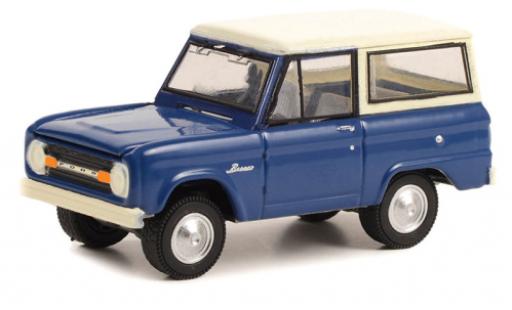 Diecast model cars Ford Bronco 1/64 Greenlight blue/beige 1966 Ford Bronco 1/64 Greenlight blue/beige 1966 diecast model cars