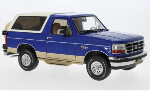 Diecast model cars Ford Bronco 1/18 Greenlight Eddie fermier Edition blue/beige 1996 Ford Bronco 1/18 Greenlight Eddie fermier Edition blue/beige 1996 diecast model cars
