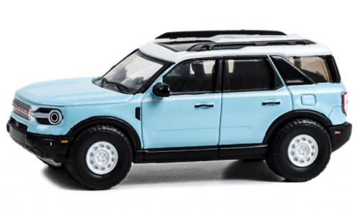 Diecast model cars Ford Bronco 1/64 Greenlight Sport Heritage limited Edition blue clair/white 2023 Ford Bronco 1/64 Greenlight Sport Heritage limited Edition blue clair/white 2023 diecast model cars