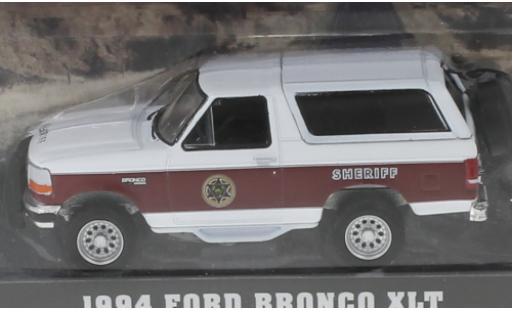 Diecast model cars Ford Bronco 1/64 Greenlight XLT Absaroka County Sheriff 1994 Ford Bronco 1/64 Greenlight XLT Absaroka County Sheriff 1994 diecast model cars