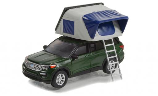 Diecast model cars Ford Explorer 1/64 Greenlight limited green foncé 2022 Ford Explorer 1/64 Greenlight limited green foncé 2022 diecast model cars
