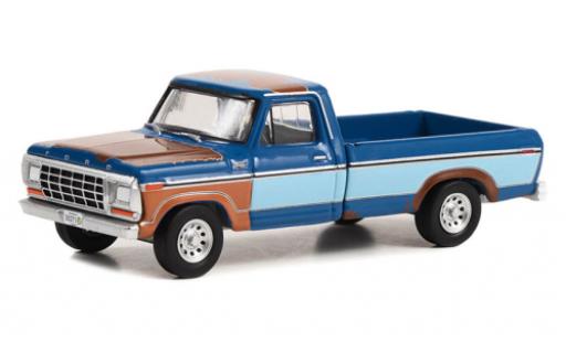 Diecast model cars Ford F-250 1/64 Greenlight blue/blue Yellowstone 1978 Ford F-250 1/64 Greenlight blue/blue Yellowstone 1978 diecast model cars