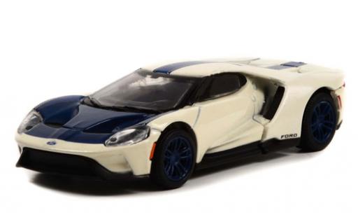 Diecast model cars Ford GT 1/64 Greenlight Heritage Edition white/blue 2022 Ford GT 1/64 Greenlight Heritage Edition white/blue 2022 diecast model cars