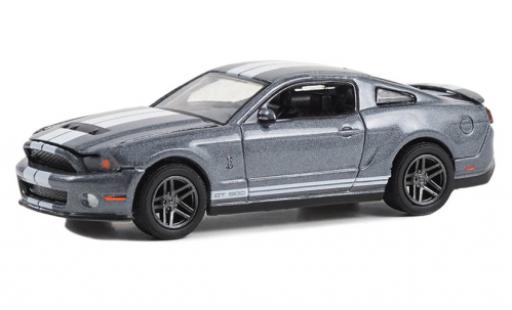 Diecast model cars Shelby GT 500 1/64 Greenlight Ford Mustang metallise grey/white 2010 Shelby GT 500 1/64 Greenlight Ford Mustang metallise grey/white 2010 diecast model cars