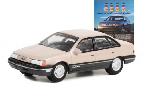 Diecast model cars Ford Taurus 1/64 Greenlight beige 1989 Ford Taurus 1/64 Greenlight beige 1989 diecast model cars