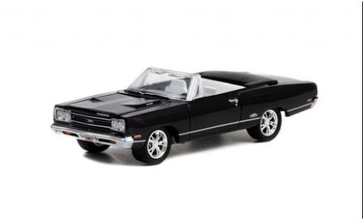 Diecast model cars Plymouth GTX 1/64 Greenlight Convertible black 1969 Plymouth GTX 1/64 Greenlight Convertible black 1969 diecast model cars