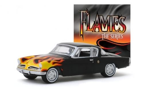 Studebaker Champion 1/64 Greenlight tuning black/D&eacute;corer Flames - The Series 1954 diecast model cars