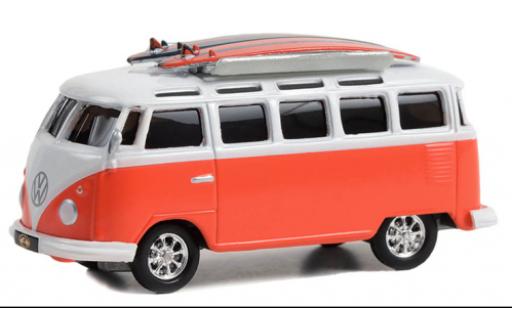 Volkswagen T1 1/64 Greenlight Samba bus red/white 1964 diecast model cars