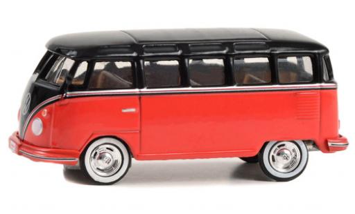 Diecast model cars Volkswagen T1 1/64 Greenlight Samba bus red/black 1956 Volkswagen T1 1/64 Greenlight Samba bus red/black 1956 diecast model cars