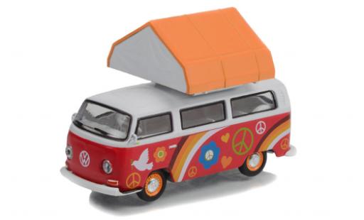 Diecast model cars Volkswagen T2 1/64 Greenlight bus white/red 1968 Volkswagen T2 1/64 Greenlight bus white/red 1968 diecast model cars