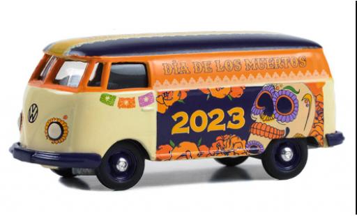 Diecast model cars Volkswagen T2 1/64 Greenlight fourgon 2023 - Dia De Los Muertos Volkswagen T2 1/64 Greenlight fourgon 2023 - Dia De Los Muertos diecast model cars