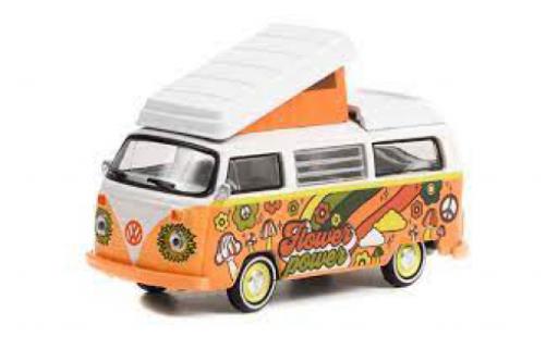 Diecast model cars Volkswagen T2 1/64 Greenlight Westfalia Camper Flower Power 1973 Volkswagen T2 1/64 Greenlight Westfalia Camper Flower Power 1973 diecast model cars