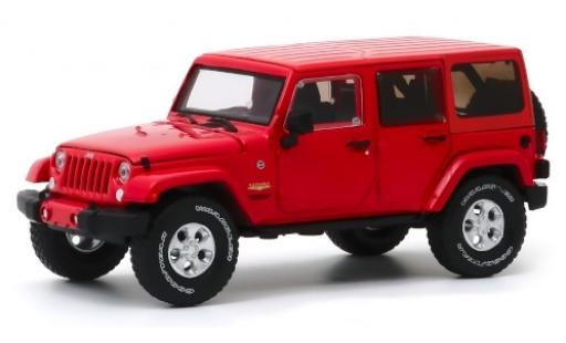 Jeep Wrangler 1/43 Greenlight Unlimited Sahara red 2017 diecast model cars