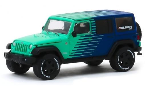 Diecast model cars Jeep Wrangler 1/64 Greenlight Unlimited türkis/blue Falken Tires 2017 Jeep Wrangler 1/64 Greenlight Unlimited türkis/blue Falken Tires 2017 diecast model cars