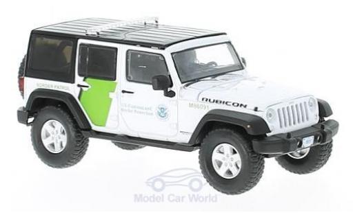Diecast model cars Jeep Wrangler 1/43 Greenlight Unlimited white/green U.S. Customs and Border Predection 2015 Jeep Wrangler 1/43 Greenlight Unlimited white/green U.S. Customs and Border Predection 2015 diecast model cars