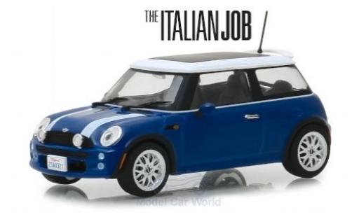 Diecast model cars Mini Cooper 1/43 Greenlight blue/white RHD The Italian Job 2003 Mini Cooper 1/43 Greenlight blue/white RHD The Italian Job 2003 diecast model cars