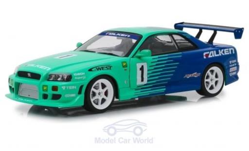 Diecast model cars Nissan Skyline 1/18 Greenlight GT-R (BNR34) RHD Falken Tires 1999 Nissan Skyline 1/18 Greenlight GT-R (BNR34) RHD Falken Tires 1999 diecast model cars