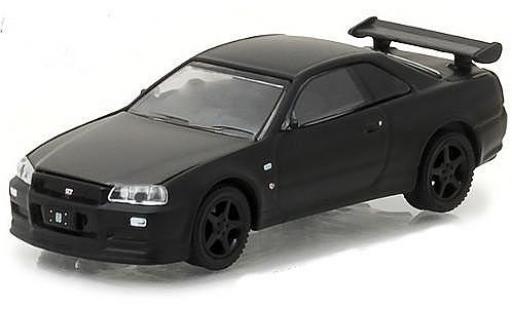 Diecast model cars Nissan Skyline 1/64 Greenlight GT-R (R34) matt-black 2000 Nissan Skyline 1/64 Greenlight GT-R (R34) matt-black 2000 diecast model cars