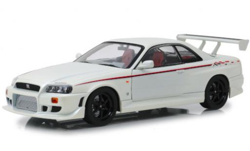 Nissan Skyline 1/18 Greenlight GT-R (R34) Nismo white/Dekor RHD 1999 diecast model cars