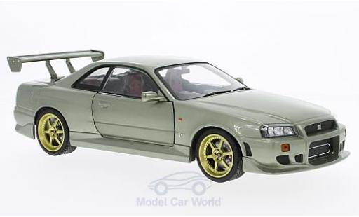 Nissan Skyline 1/18 Greenlight GT-R34 metallic green RHD 1999 diecast model cars