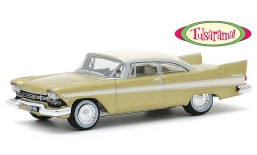 Plymouth Belvedere 1/64 Greenlight metallic beige/beige 1957 Tulsarama diecast model cars