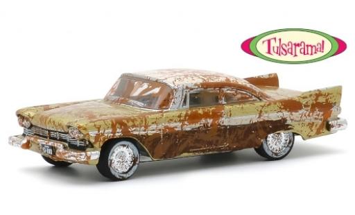 Plymouth Belvedere 1/64 Greenlight metallic beige/beige 1957 Tulsarama unrestauriertes véhicule de 2007 diecast model cars