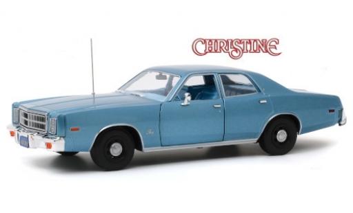Diecast model cars Plymouth Fury 1/18 Greenlight metallic blue Christine 1977 Detective Rudolph Junkins Plymouth Fury 1/18 Greenlight metallic blue Christine 1977 Detective Rudolph Junkins diecast model cars