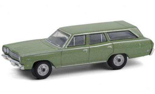 Diecast model cars Plymouth Satellite 1/64 Greenlight Station Wagon metallic green 1968 Plymouth Satellite 1/64 Greenlight Station Wagon metallic green 1968 diecast model cars