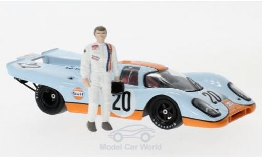 Porsche 917 1/43 Greenlight K No.20 Gulf mit Figur S.McQueen diecast model cars