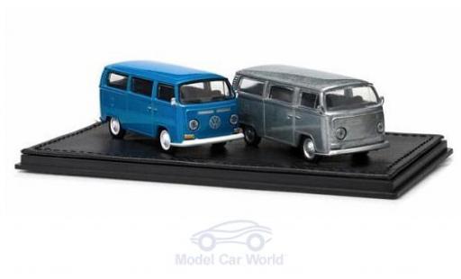 Diecast model cars Volkswagen T2 1/64 Greenlight Bus 2er-Set blue/aluminium Volkswagen T2 1/64 Greenlight Bus 2er-Set blue/aluminium diecast model cars