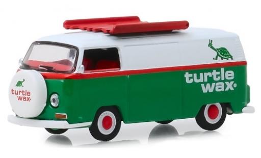 Diecast model cars Volkswagen T2 1/64 Greenlight Kasten green/white Turtle Wax 1972 Volkswagen T2 1/64 Greenlight Kasten green/white Turtle Wax 1972 diecast model cars