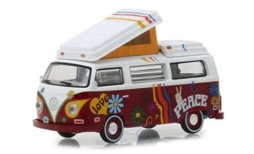 Diecast model cars Volkswagen T2 1/64 Greenlight Westfalia Camper white/red 1973 Volkswagen T2 1/64 Greenlight Westfalia Camper white/red 1973 diecast model cars